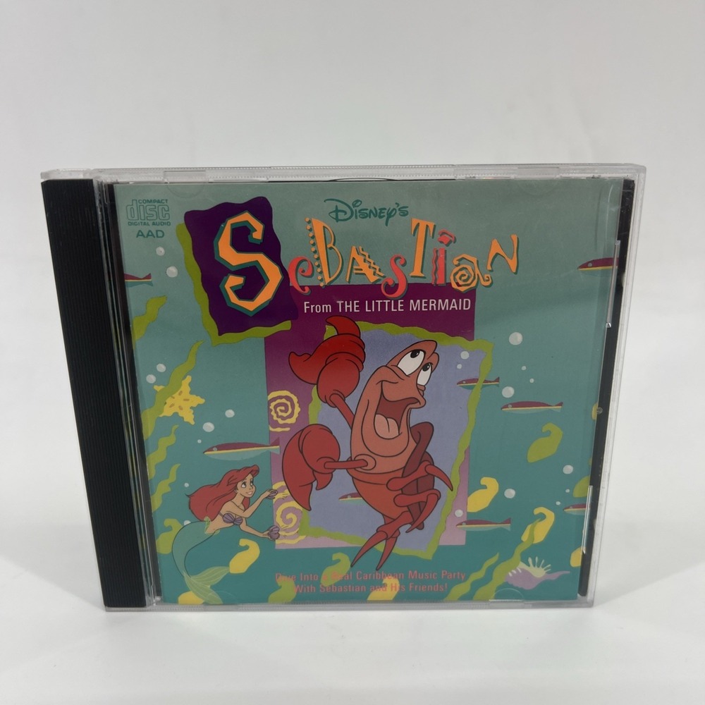 Disney's SEBASTIAN From The Little Mermaid Caribbean Party Music CD RARE 1990